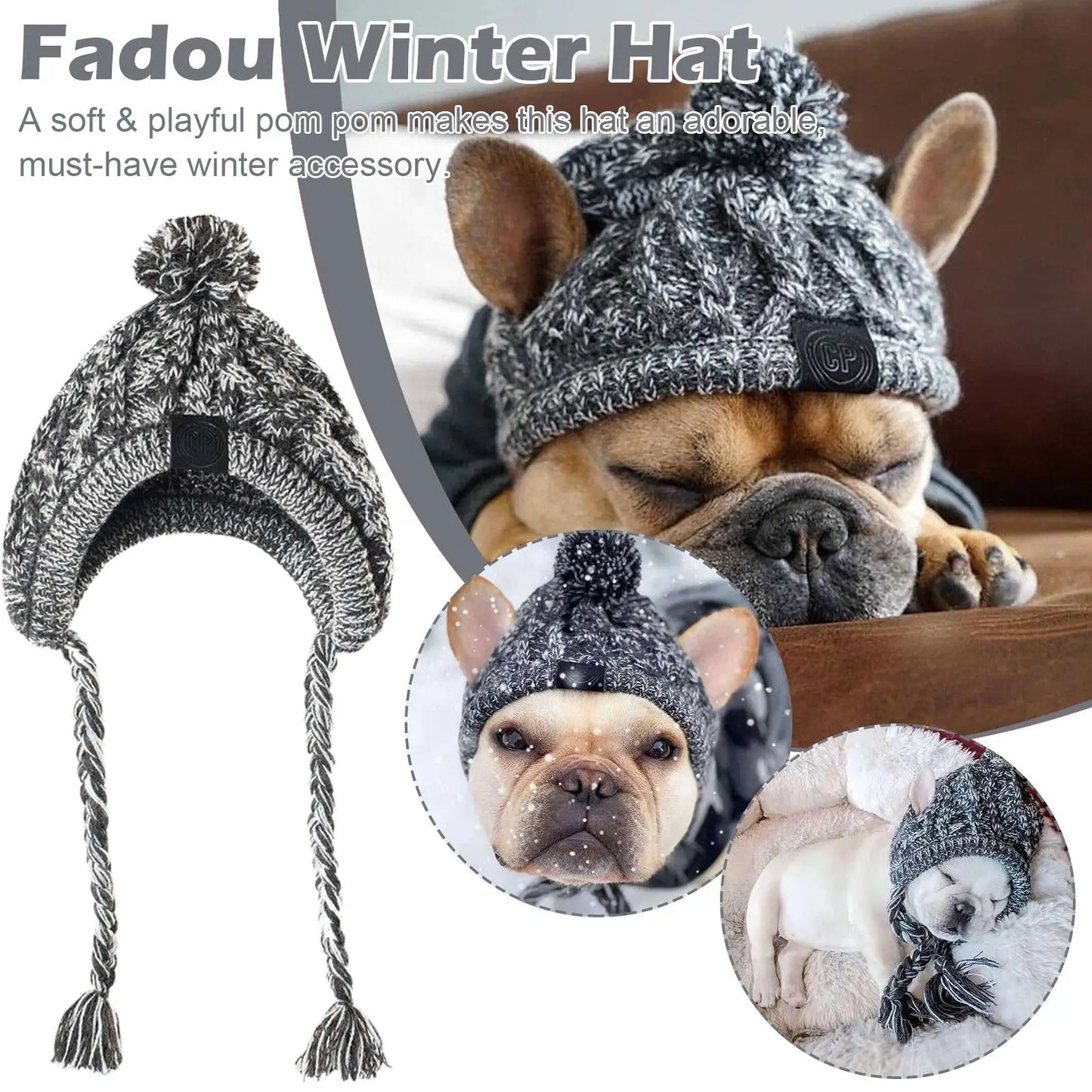 Windproof Knitting Dog Beanies