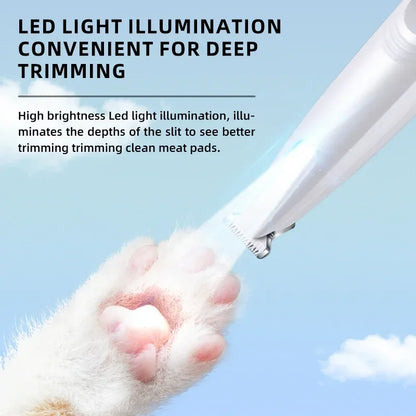 Pet Paw Trimmer with LED Light Fully Waterproof