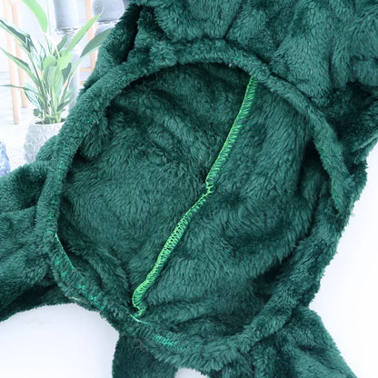 Fleece Dinosaur Dog Jumpsuits